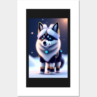 Pomsky Futuristic Figure Posters and Art